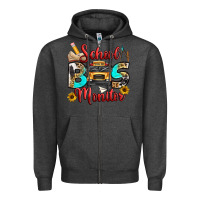 Charcoal Heather school bus monitor Zipper Hoodie - texasbilliewilder