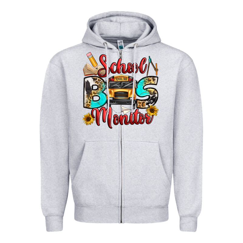 School Bus Monitor Zipper Hoodie by texasbilliewilder | Teevron
