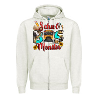 Oatmeal Heather school bus monitor Zipper Hoodie - texasbilliewilder