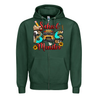 Sports Green school bus monitor Zipper Hoodie - texasbilliewilder