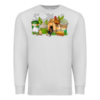 Dove Grey chicken coffee cups Premium Sweatshirt - AdoDesignShop