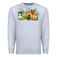 Heather Grey chicken coffee cups Premium Sweatshirt - AdoDesignShop