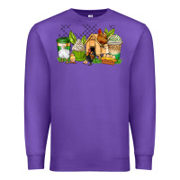 Purple chicken coffee cups Premium Sweatshirt - AdoDesignShop