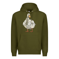 Army Green american pekin duck Premium Hoodie - LillyAllenDesigns