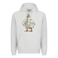 Dove Grey american pekin duck Premium Hoodie - LillyAllenDesigns