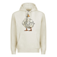 Oatmeal Heather american pekin duck Premium Hoodie - LillyAllenDesigns