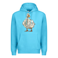 Ocean Blue american pekin duck Premium Hoodie - LillyAllenDesigns