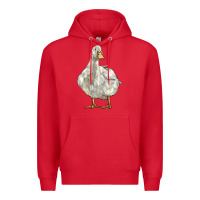 Red american pekin duck Premium Hoodie - LillyAllenDesigns