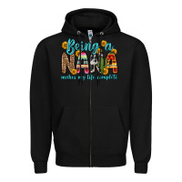 Black being a nana makes my life complete Zipper Hoodie - Zillion Design Studio
