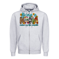 Heather Grey being a nana makes my life complete Zipper Hoodie - Zillion Design Studio