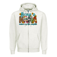 Oatmeal Heather being a nana makes my life complete Zipper Hoodie - Zillion Design Studio