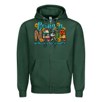 Sports Green being a nana makes my life complete Zipper Hoodie - Zillion Design Studio