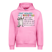 Fuchsia Pink just realized im a raccoon Urban Hoodie - MaliasSmallBusiness