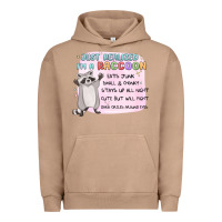 Pigment Burro just realized im a raccoon Urban Hoodie - MaliasSmallBusiness