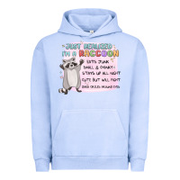 Pigment Grape Ice just realized im a raccoon Urban Hoodie - MaliasSmallBusiness