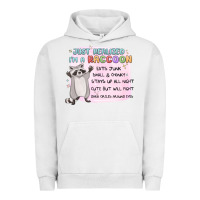 Pigment Lunar Rock just realized im a raccoon Urban Hoodie - MaliasSmallBusiness