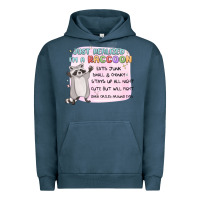 Pigment Midnight Navy just realized im a raccoon Urban Hoodie - MaliasSmallBusiness