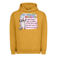 Pigment Peanut Butter just realized im a raccoon Urban Hoodie - MaliasSmallBusiness