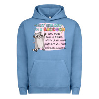 Pigment Pebble Blue just realized im a raccoon Urban Hoodie - MaliasSmallBusiness
