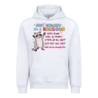 White just realized im a raccoon Urban Hoodie - MaliasSmallBusiness