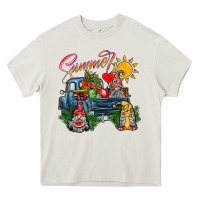 Cream summer gnomes  truck Heavy Core Tee - CowhideDigitalArt