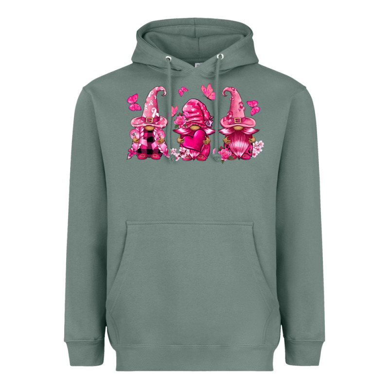 Breast Cancer Gnomies Heavyweight Hoodie by FaDigitalArtStudio | Teevron
