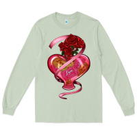 Matcha heart glass vase love tickets with rose Long Sleeve Tee - RanaPortraitStore
