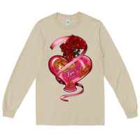 Mushroom heart glass vase love tickets with rose Long Sleeve Tee - RanaPortraitStore