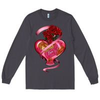 Smoke heart glass vase love tickets with rose Long Sleeve Tee - RanaPortraitStore