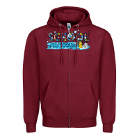 Burgundy school custodian Zipper Hoodie - texasbilliewilder