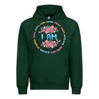 Forest Green i am inspiration Urban Hoodie - MaliasSmallBusiness