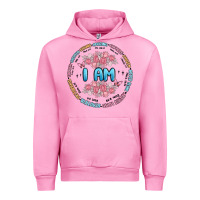 Fuchsia Pink i am inspiration Urban Hoodie - MaliasSmallBusiness