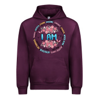 Mauve Wine i am inspiration Urban Hoodie - MaliasSmallBusiness