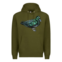 Army Green East İndie Duck Premium Hoodie - LillyAllenDesigns