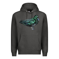 Charcoal Heather East İndie Duck Premium Hoodie - LillyAllenDesigns