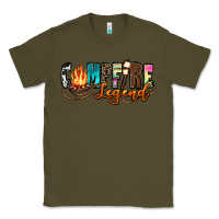 Army Green campfire legend Classic Tee - Zillion Design Studio