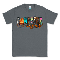 Charcoal Heather campfire legend Classic Tee - Zillion Design Studio