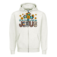Oatmeal Heather let me tell you about my jesus Zipper Hoodie - Zillion Design Studio