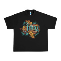 Black leopard cowhide sunflower texas map Urban Heavy Tee - Artiststas