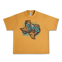 Peanut Butter leopard cowhide sunflower texas map Urban Heavy Tee - Artiststas