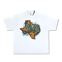 White leopard cowhide sunflower texas map Urban Heavy Tee - Artiststas