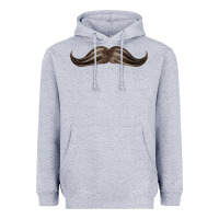 Heather Grey brown moustache fa element Heavyweight Hoodie - FaDigitalArtStudio