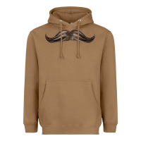 Toasted Coconut brown moustache fa element Heavyweight Hoodie - FaDigitalArtStudio