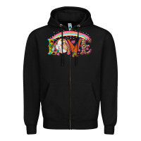 Black easter bunny love Zipper Hoodie - RanaPortraitStore