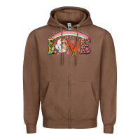 Chestnut easter bunny love Zipper Hoodie - RanaPortraitStore