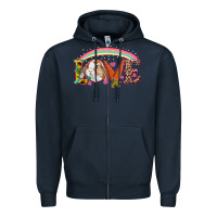 Navy easter bunny love Zipper Hoodie - RanaPortraitStore