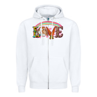 White easter bunny love Zipper Hoodie - RanaPortraitStore