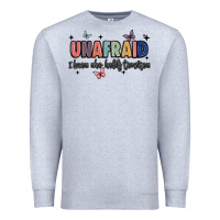 Heather Grey unafraid Premium Sweatshirt - JahusDesignShop