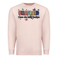 Pale Pink unafraid Premium Sweatshirt - JahusDesignShop