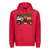 Cardinal merry christmas snowman and farm animals truck Premium Hoodie - Jasminsmagicworld
